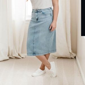 Midi Denim Skirt